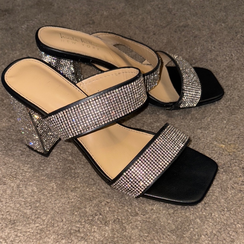 Kelly & Katie Silver Rhinestone Women's Sandals
